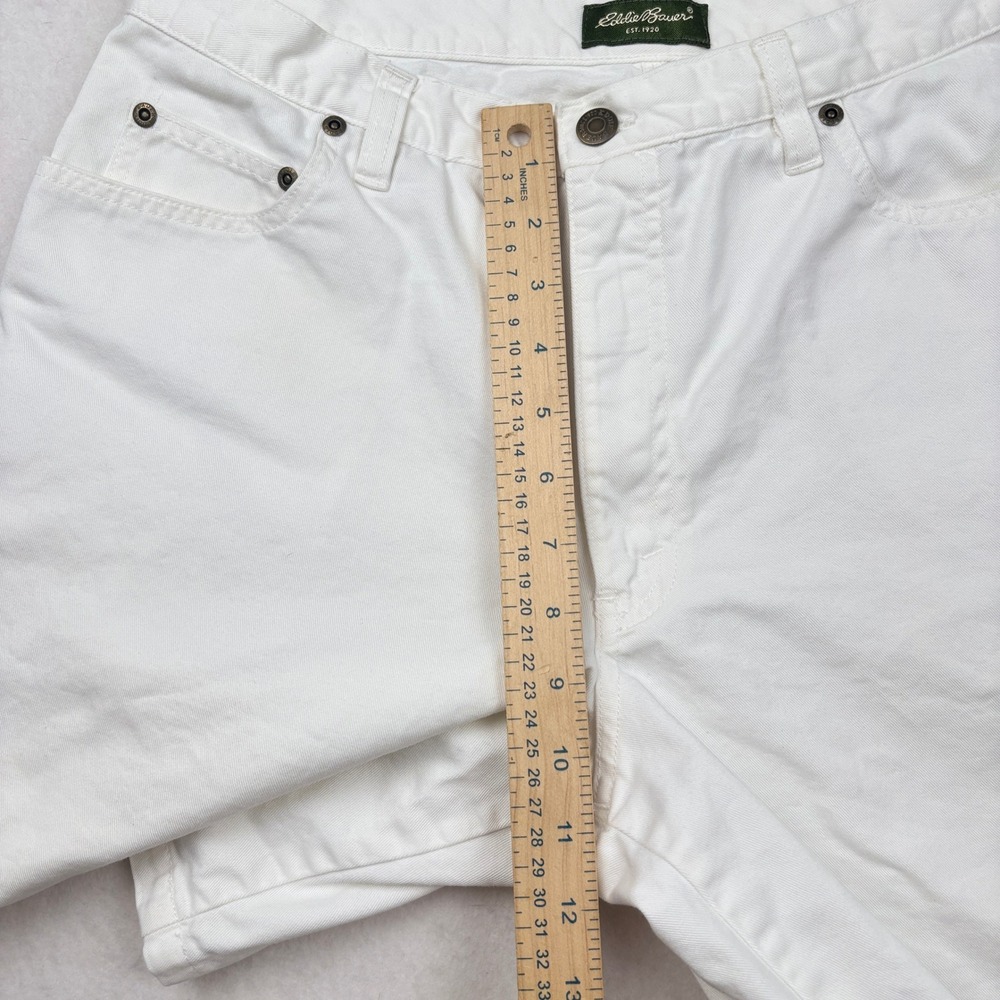 Eddie Bauer Denim Shorts Womens 12 High Rise Relaxed - Picture 7 of 8